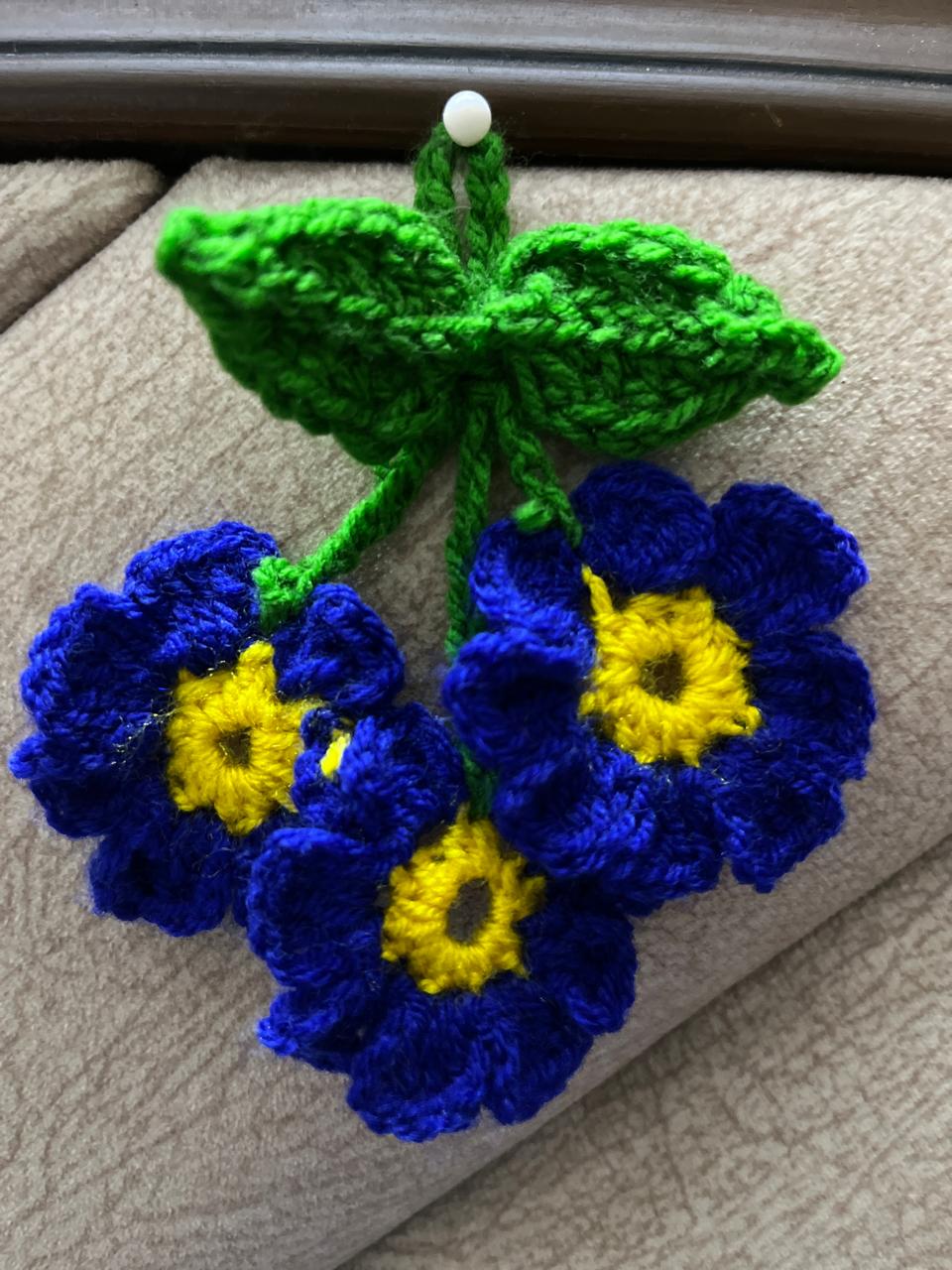 Blue Flower Keychain