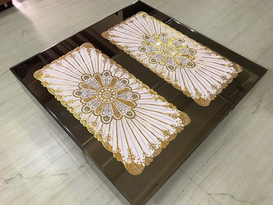 3 PCs Center Table Runner & Mats Set