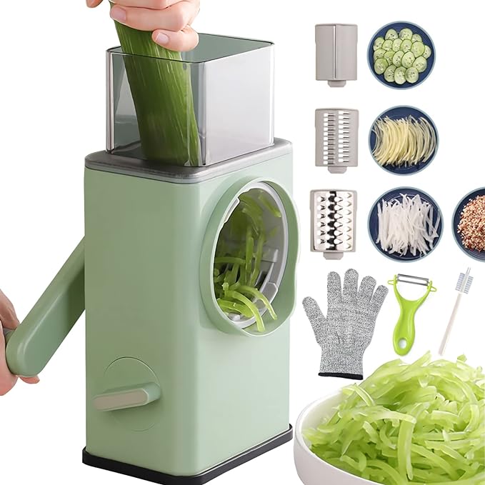 Multi-Function Manual Rotary Vegetable Camera Shape Cutter & Slicer with Rust-Resistant Stainless Steel