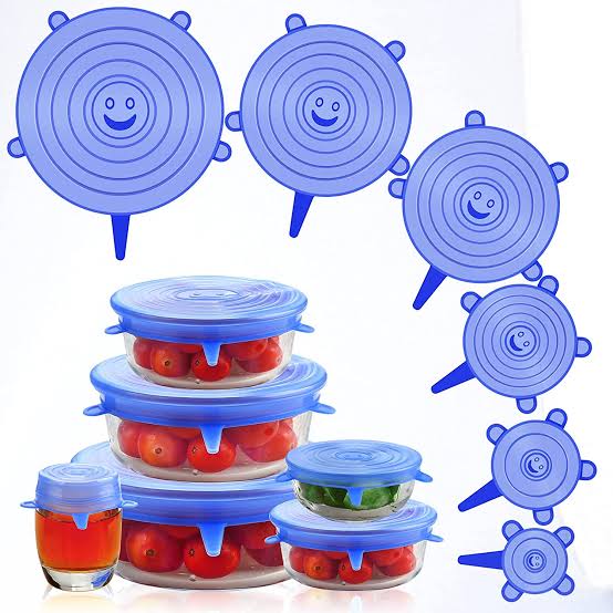 Pack of 6 Silicon Lids China imported