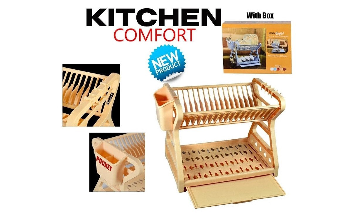 Multi Purpose Plastic Kitchen Comfort Plates & Spoon Rack