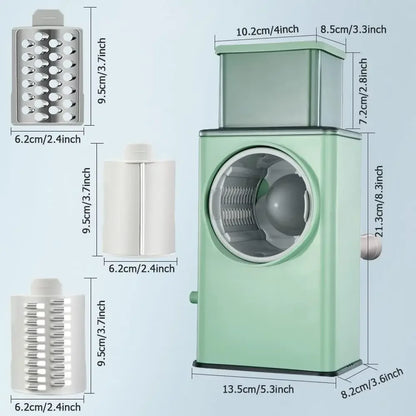 Multi-Function Manual Rotary Vegetable Camera Shape Cutter & Slicer with Rust-Resistant Stainless Steel