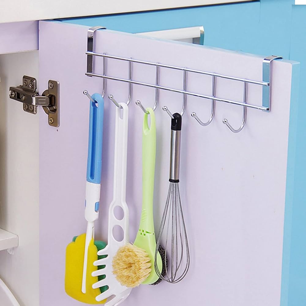 Metal Over The Door Hanger with 5 Hooks