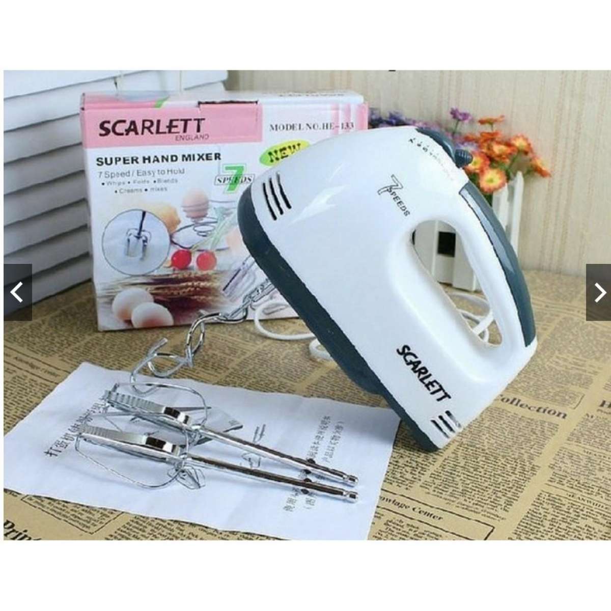 Scarlet 7 Speeds Electric Hand Beater