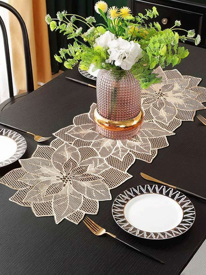 3 PCs Center Table Runner & Mats Set