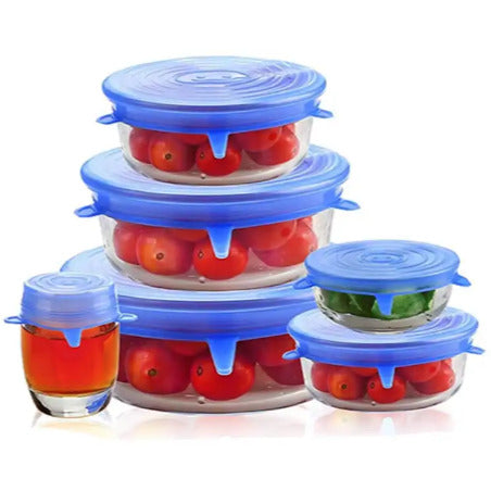 Pack of 6 Silicon Lids China imported