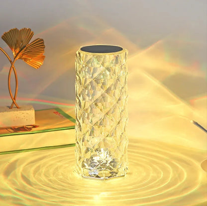 Rechargeable Rose Diamond Table Lamp with Wireless Remote