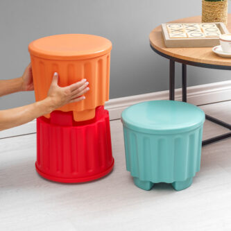 Multi- Purpose Plastic Smart Storage Stool