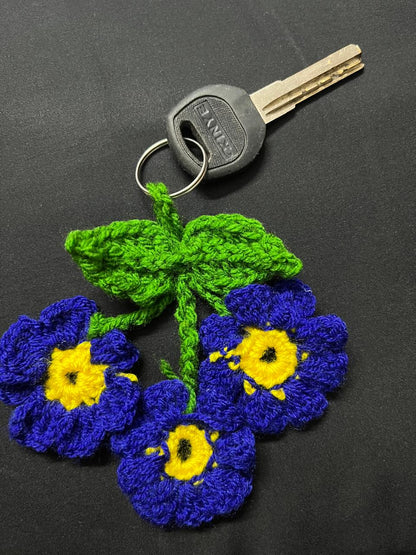 Blue Flower Keychain